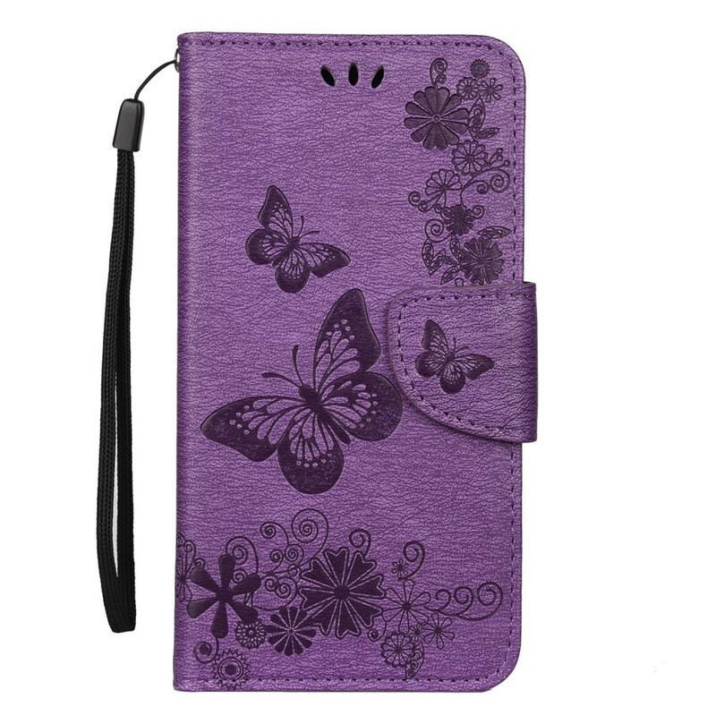 Fliptok iPhone 11 Pro szíjjal Splendid Strap Butterflies