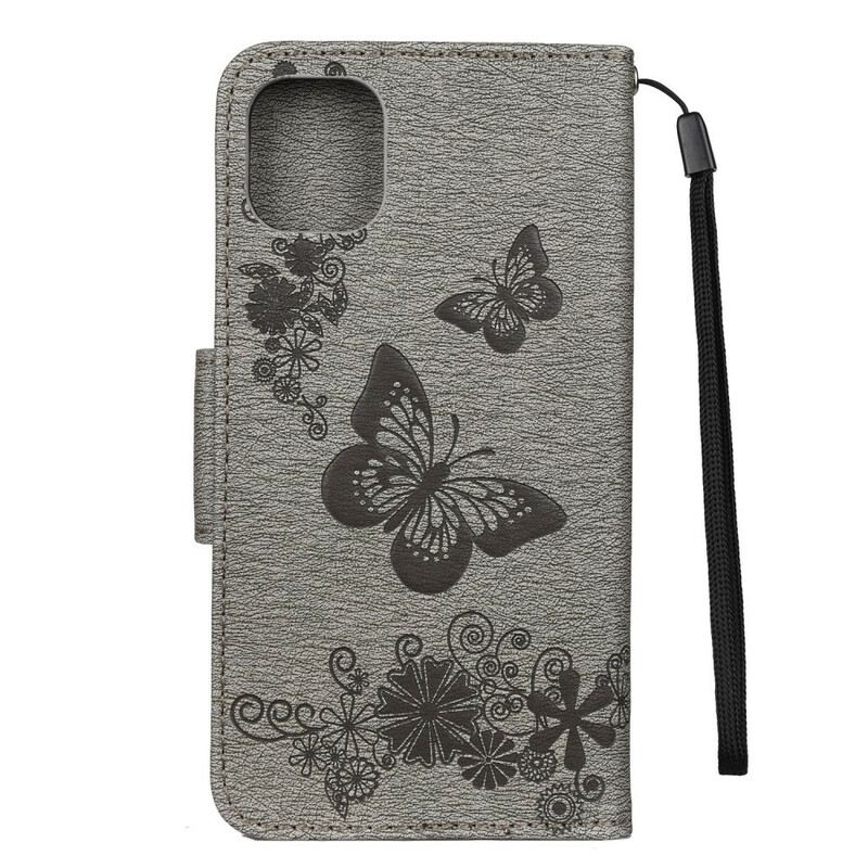 Fliptok iPhone 11 Pro szíjjal Splendid Strap Butterflies