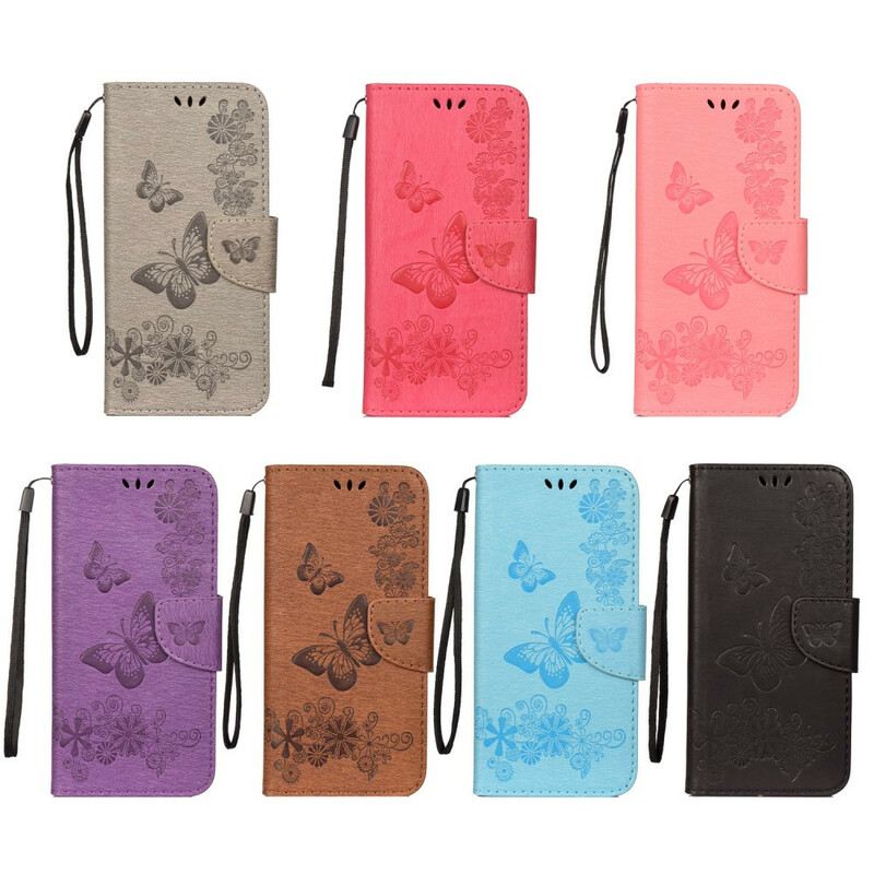 Fliptok iPhone 11 Pro szíjjal Splendid Strap Butterflies