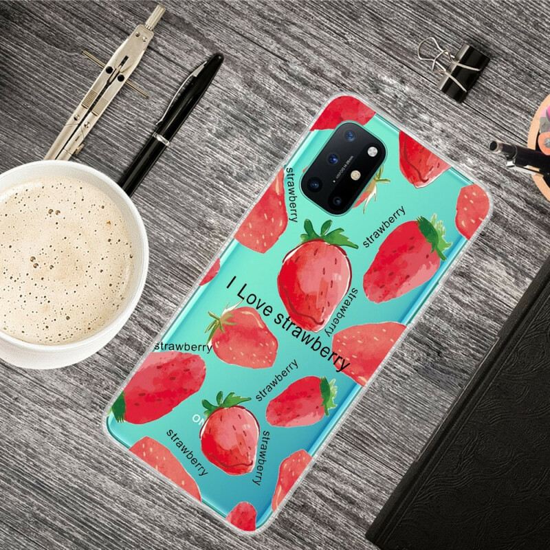 Telefontok OnePlus 8T Eper / I Love Strawberry