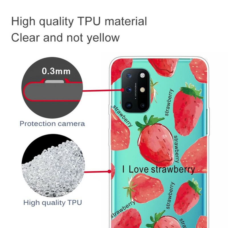 Telefontok OnePlus 8T Eper / I Love Strawberry