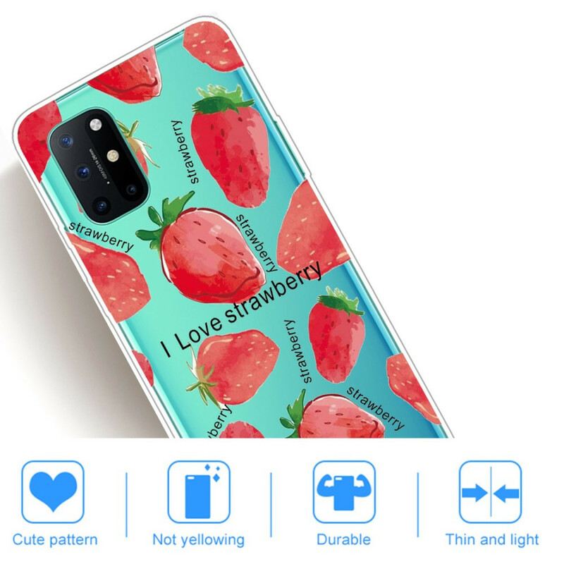 Telefontok OnePlus 8T Eper / I Love Strawberry