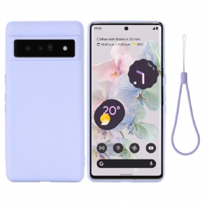 Telefontok Google Pixel 7 Pro szíjjal Strappy Folyékony Szilikon