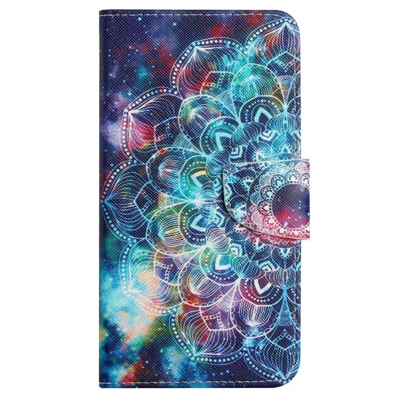 Fliptok / Bőrtok Samsung Galaxy A13 szíjjal Feltűnő Strappy Mandala