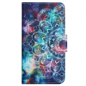 Fliptok / Bőrtok Samsung Galaxy A13 szíjjal Feltűnő Strappy Mandala