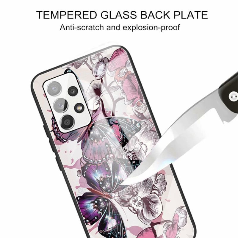 Telefontok Samsung Galaxy A13 Butterflies Variation Tempered Glass