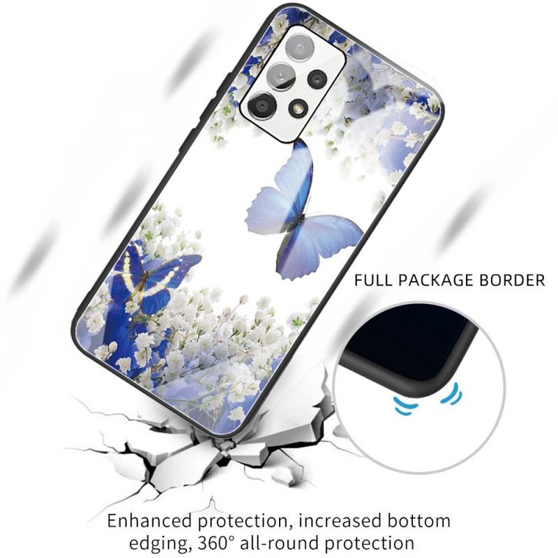 Tok Samsung Galaxy A13 Butterflies Design Edzett Üveg