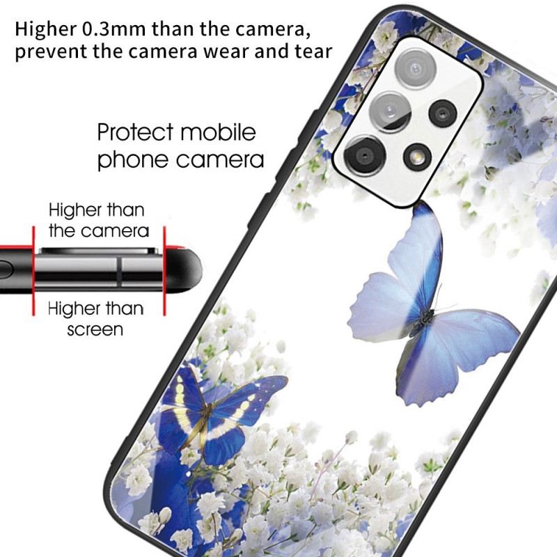 Tok Samsung Galaxy A13 Butterflies Design Edzett Üveg