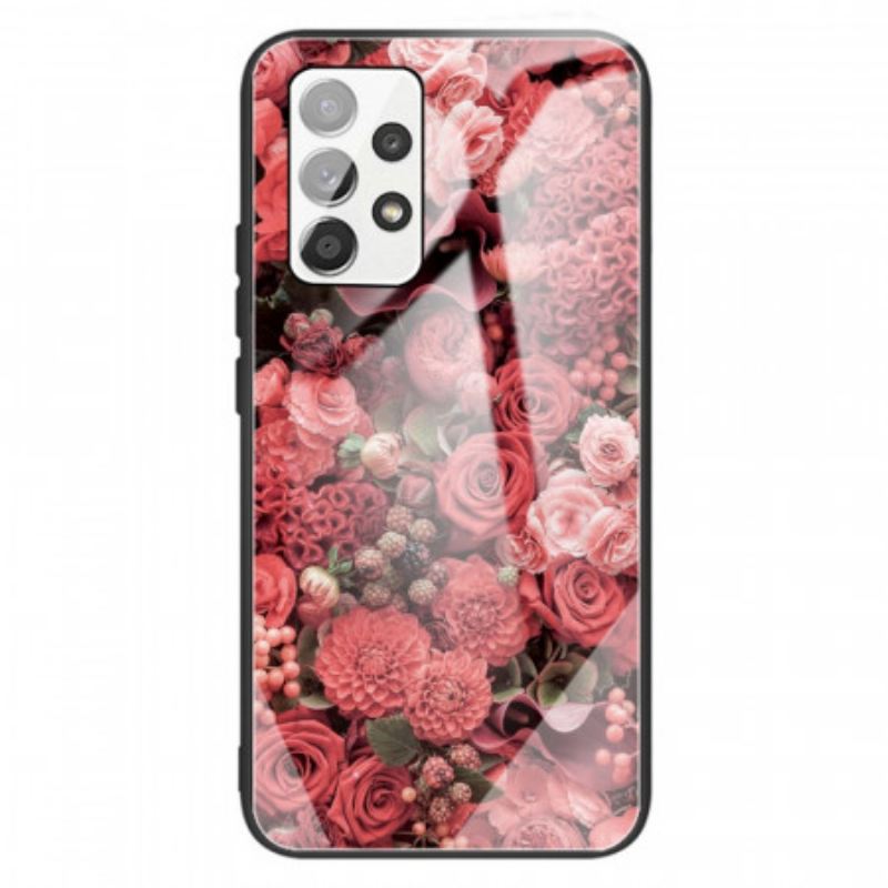 Tok Samsung Galaxy A13 Rose Flowers Edzett Üveg