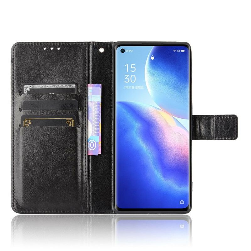 Fliptok / Bőrtok Oppo Find X3 Neo Ragyogó Műbőr