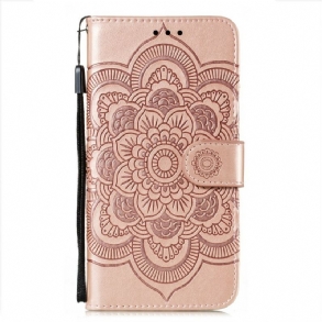 Kinyitható Tokok Oppo Find X3 Neo szíjjal Full Strap Mandala