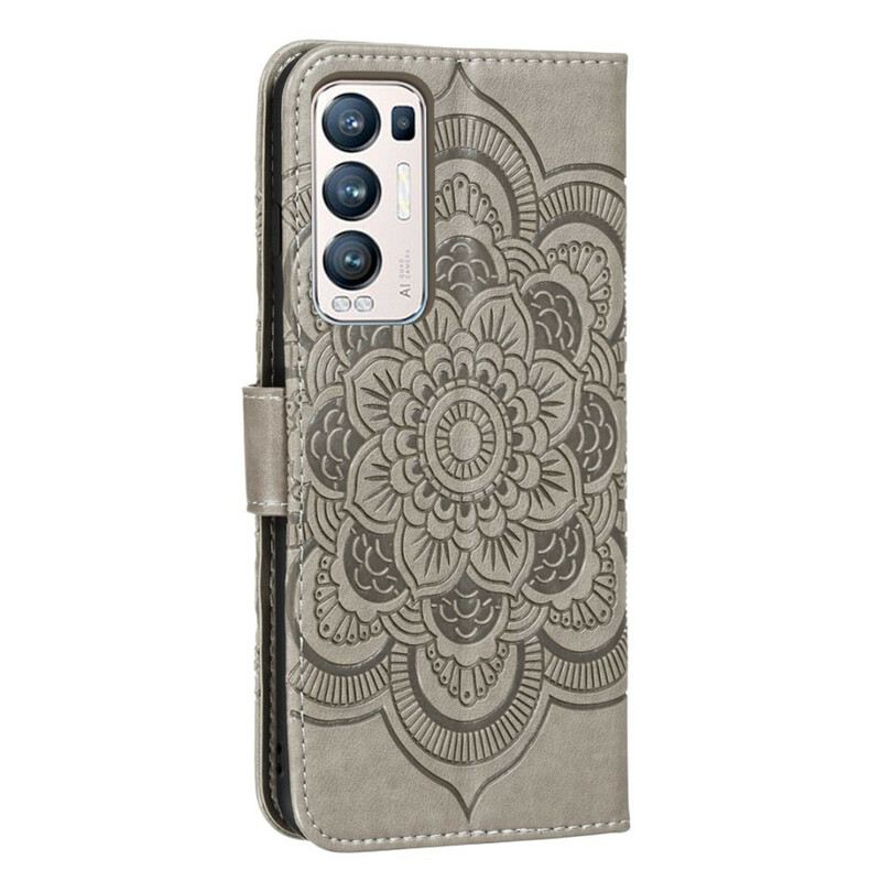 Kinyitható Tokok Oppo Find X3 Neo szíjjal Full Strap Mandala