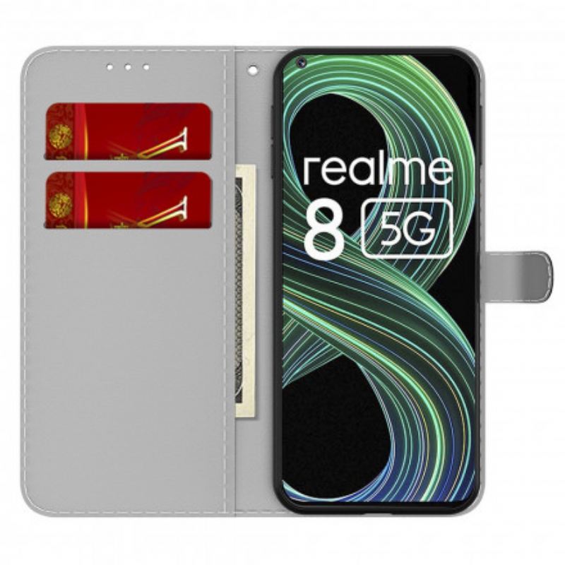 Fliptok Realme 8 5G Absztrakt Minta