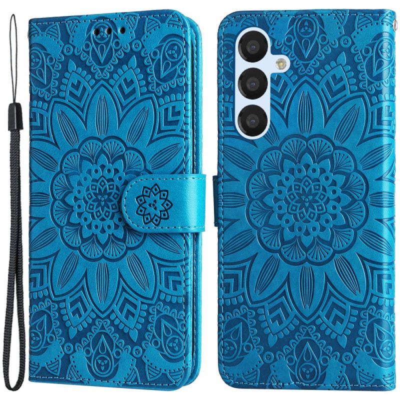 Fliptok / Bőrtok Samsung Galaxy A34 5G Mandala Nap Zsinórral