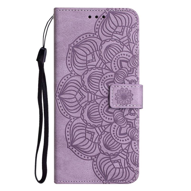 Fliptok / Bőrtok Samsung Galaxy A34 5G szíjjal Diszkrét Strappy Mandala