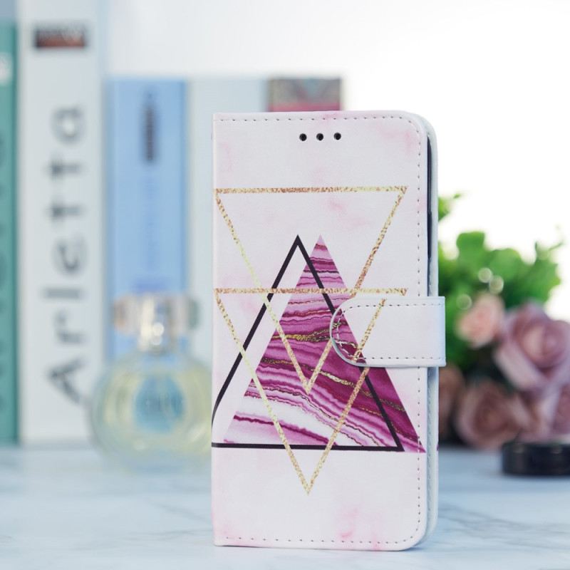 Fliptok / Bőrtok Samsung Galaxy A34 5G szíjjal Pántos Márvány Stílusú