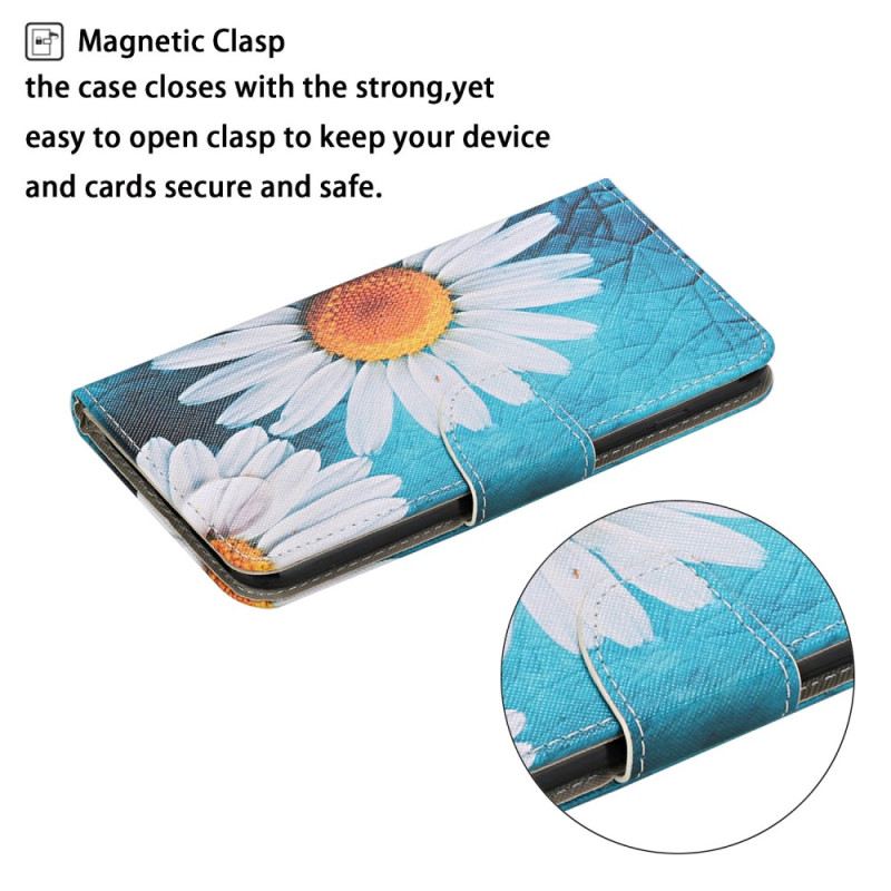 Kinyitható Tokok Samsung Galaxy A34 5G szíjjal Thong Daisies