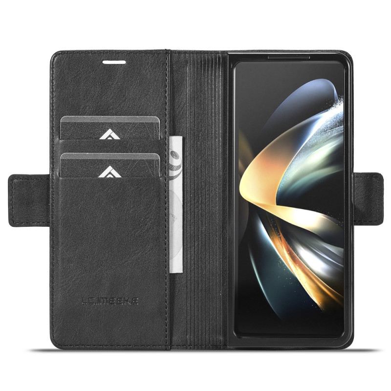 Bőrtok Samsung Galaxy Z Fold 5 Rfid Bőr Stílusú Lc.imeeke