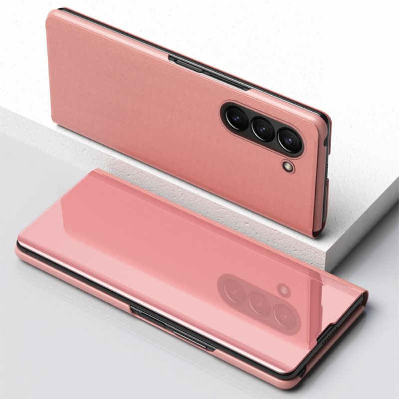 Bőrtok Samsung Galaxy Z Fold 5 Tükörborító