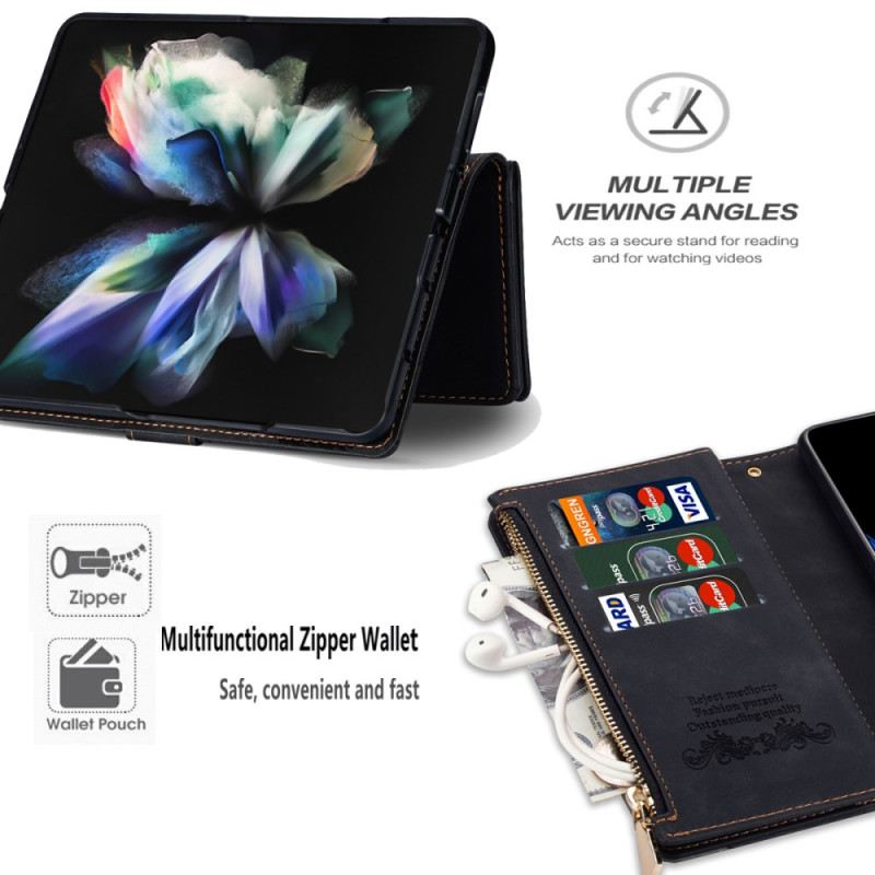 Fliptok Samsung Galaxy Z Fold 5 Pénztárca Szíjjal