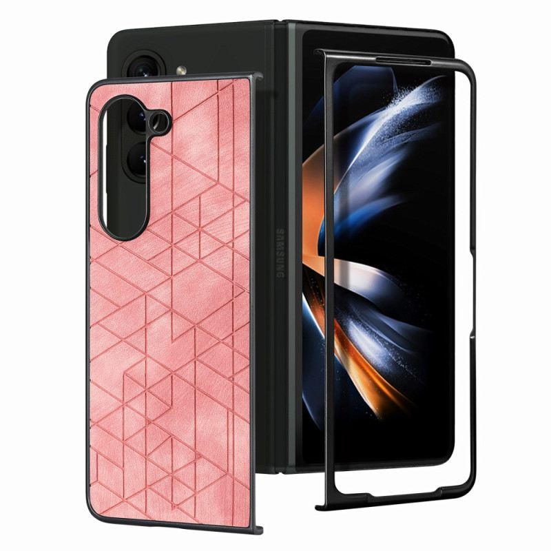 Tok Samsung Galaxy Z Fold 5 Geometrikus Műbőr Minták