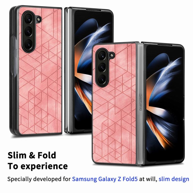 Tok Samsung Galaxy Z Fold 5 Geometrikus Műbőr Minták