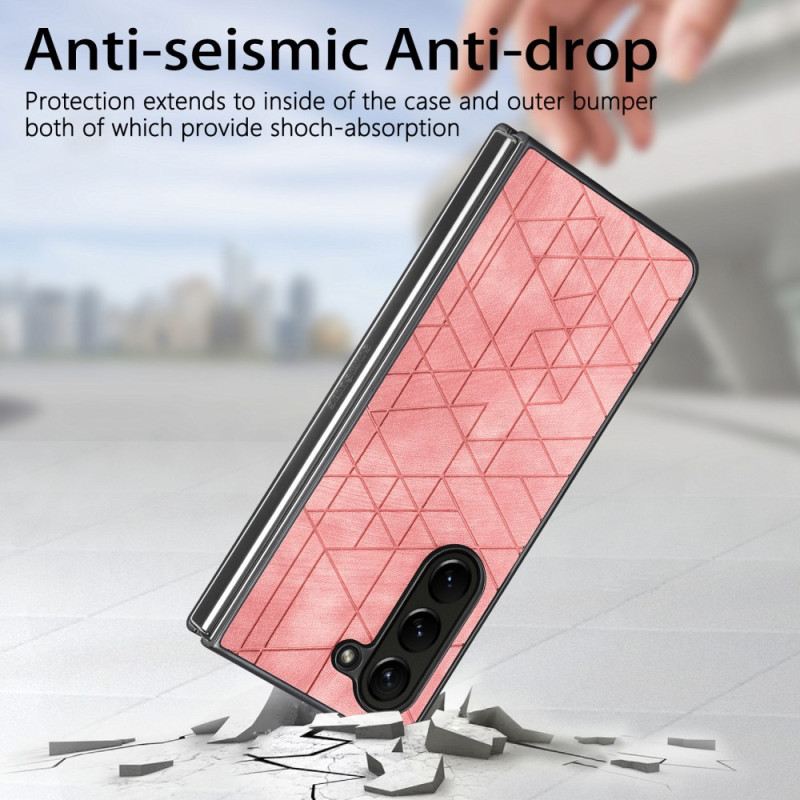 Tok Samsung Galaxy Z Fold 5 Geometrikus Műbőr Minták