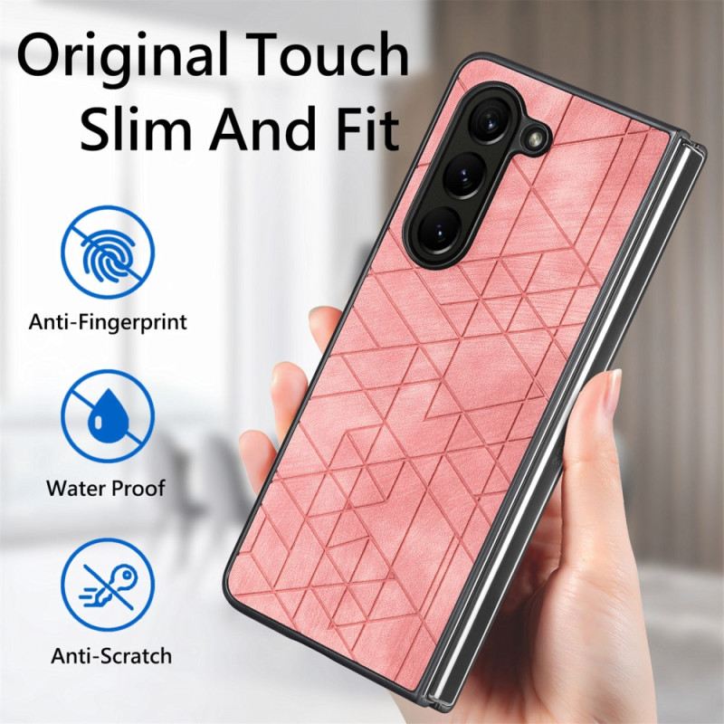 Tok Samsung Galaxy Z Fold 5 Geometrikus Műbőr Minták