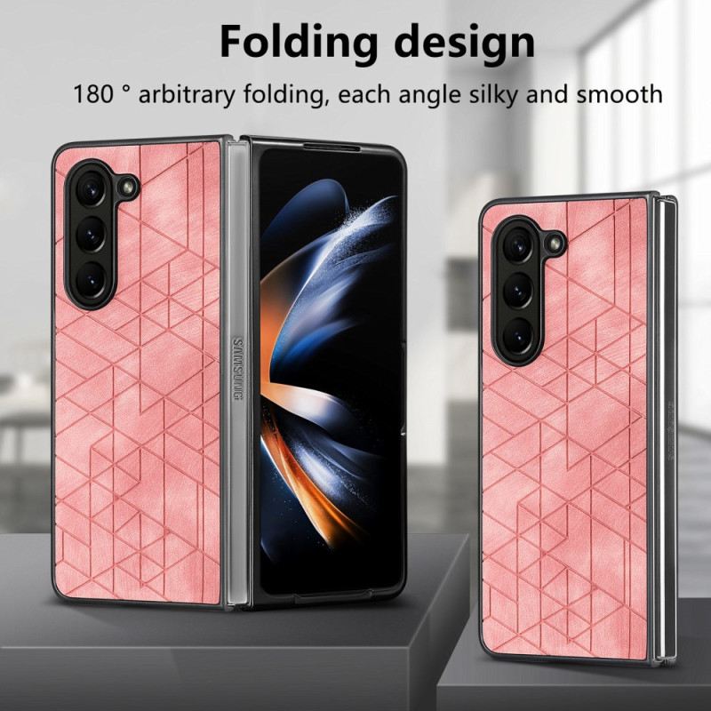 Tok Samsung Galaxy Z Fold 5 Geometrikus Műbőr Minták