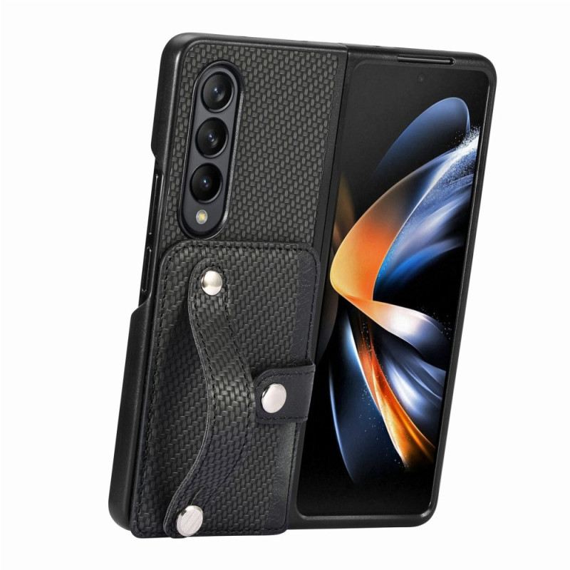 Tok Samsung Galaxy Z Fold 5 Szénszálas Kártyatartó És Szíj