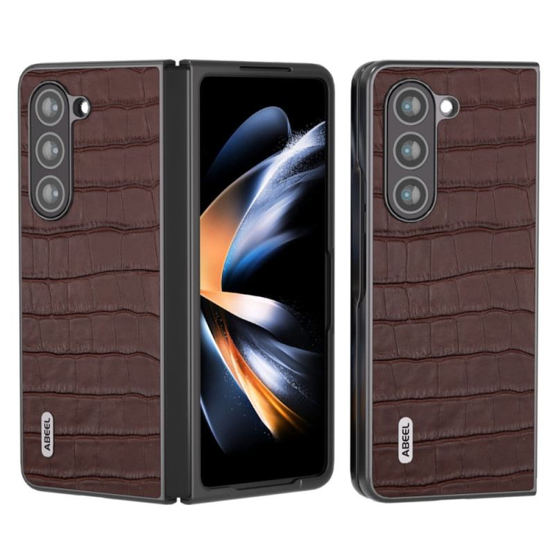 Tok Samsung Galaxy Z Fold 5 Valódi Bőr Krokodil Design