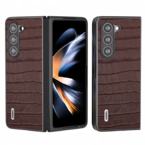 Tok Samsung Galaxy Z Fold 5 Valódi Bőr Krokodil Design