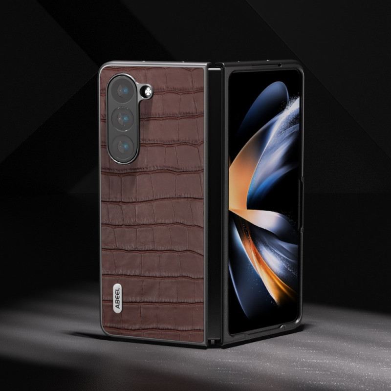 Tok Samsung Galaxy Z Fold 5 Valódi Bőr Krokodil Design