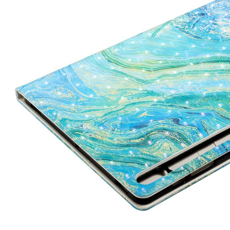 Kinyitható Tokok Samsung Galaxy Tab S8 Plus / Tab S7 Plus Zöld Hullám