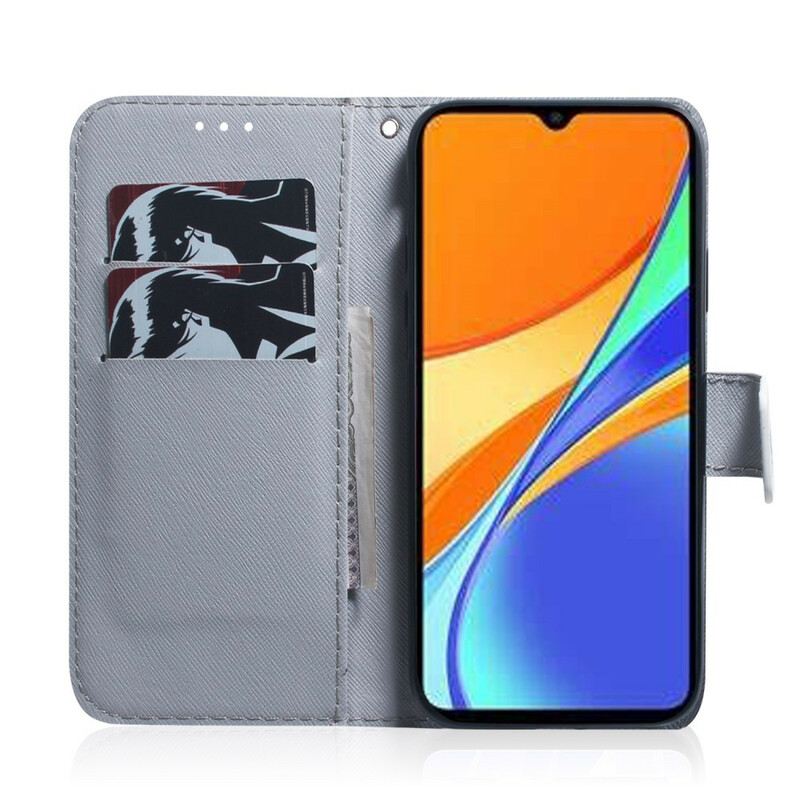 Fliptok / Bőrtok Xiaomi Redmi 9C Álmodozó-oroszlán