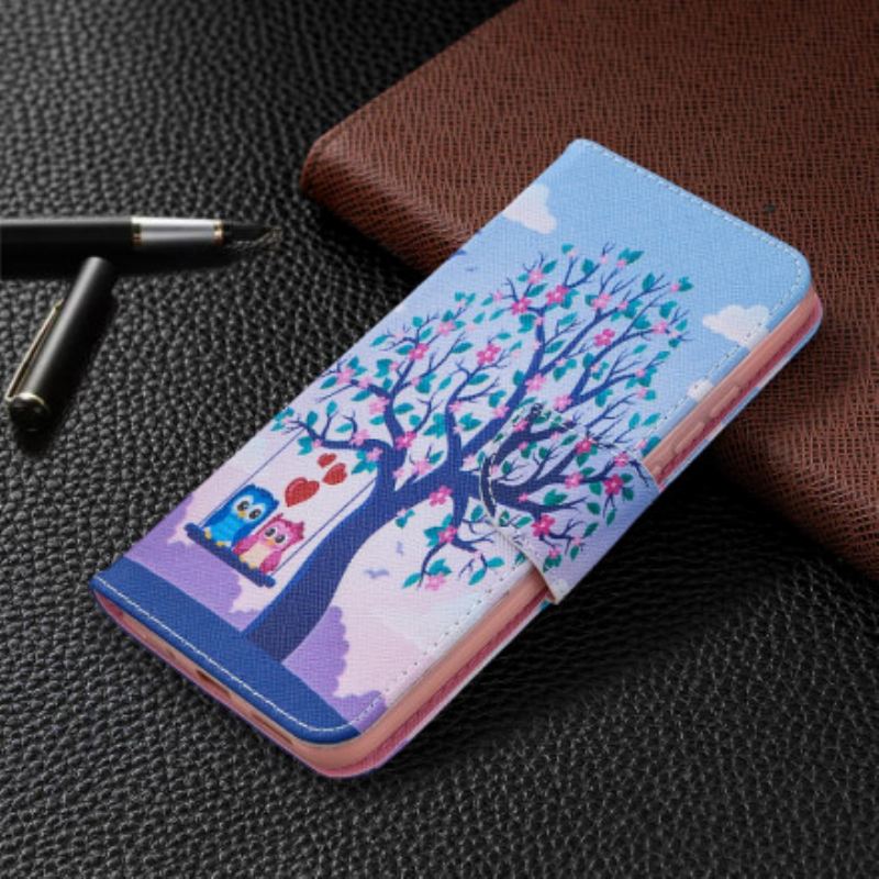 Fliptok / Bőrtok Xiaomi Redmi 9C Baglyok A Swing