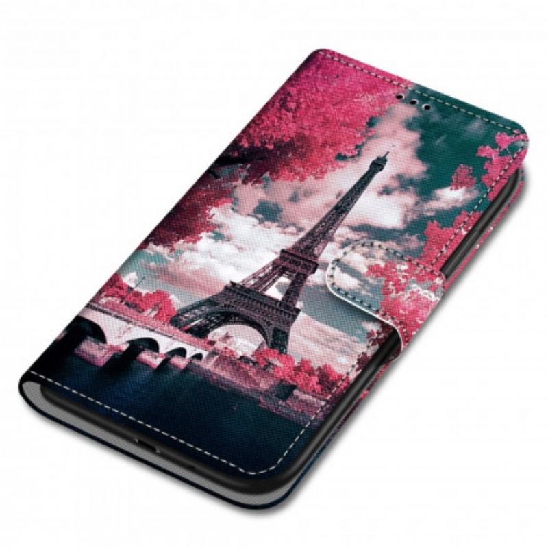 Fliptok / Bőrtok Xiaomi Redmi 9C Eiffel-torony Nyáron