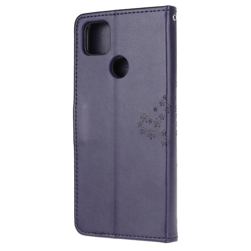 Fliptok / Bőrtok Xiaomi Redmi 9C szíjjal Tangafa És Baglyok