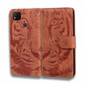 Fliptok / Bőrtok Xiaomi Redmi 9C Tigris Arcnyomat