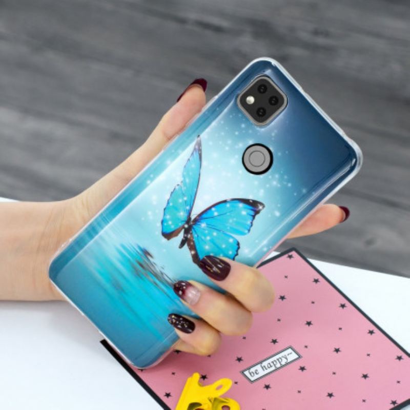 Tok Xiaomi Redmi 9C Fluoreszkáló Kék Pillangó