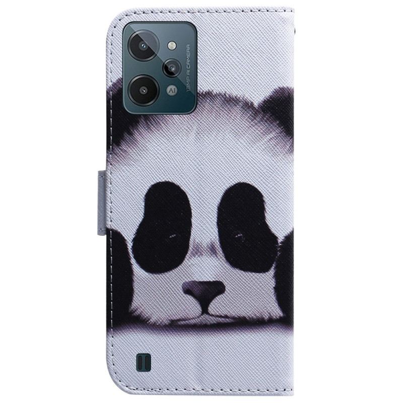 Fliptok / Bőrtok Realme C31 Aranyos Panda