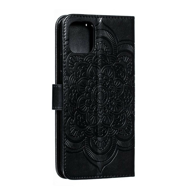 Fliptok / Bőrtok iPhone 11 Pro Max szíjjal Full Strap Mandala