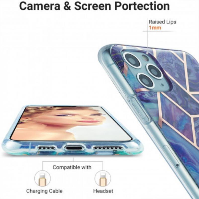 Tok iPhone 11 Pro Max Szilikon Márvány Geometria