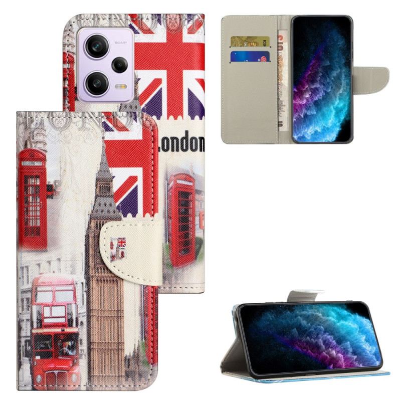 Fliptok / Bőrtok Xiaomi Redmi Note 12 5G Londoni Élet