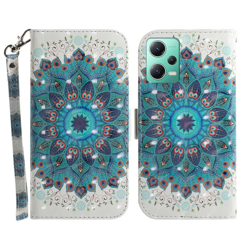 Fliptok Xiaomi Redmi Note 12 5G szíjjal Pántos Mandala