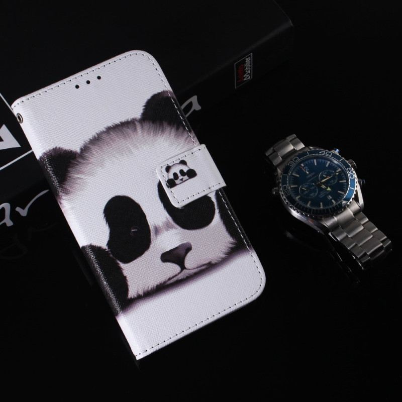 Fliptok Xiaomi Redmi Note 12 5G szíjjal Pántos Panda