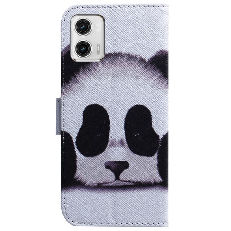 Fliptok / Bőrtok Moto G73 5G szíjjal Pántos Panda