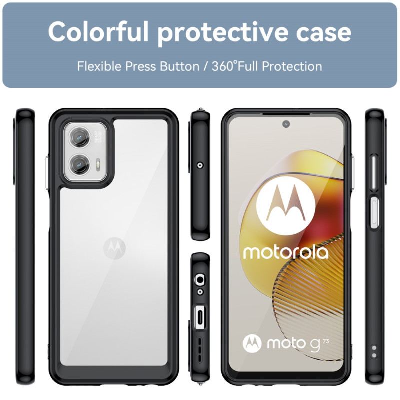 Telefontok Moto G73 5G Átlátszó Hibrid