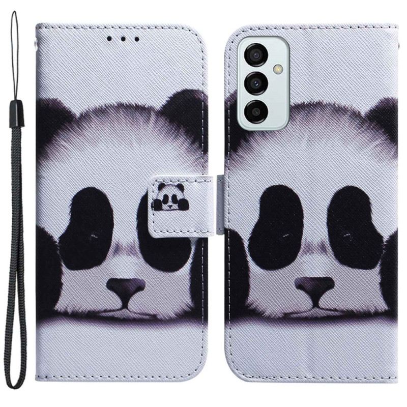 Fliptok / Bőrtok Samsung Galaxy M13 szíjjal Pántos Panda