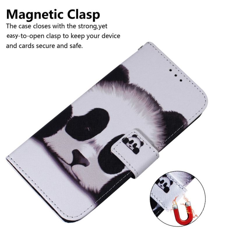 Fliptok / Bőrtok Samsung Galaxy M13 szíjjal Pántos Panda